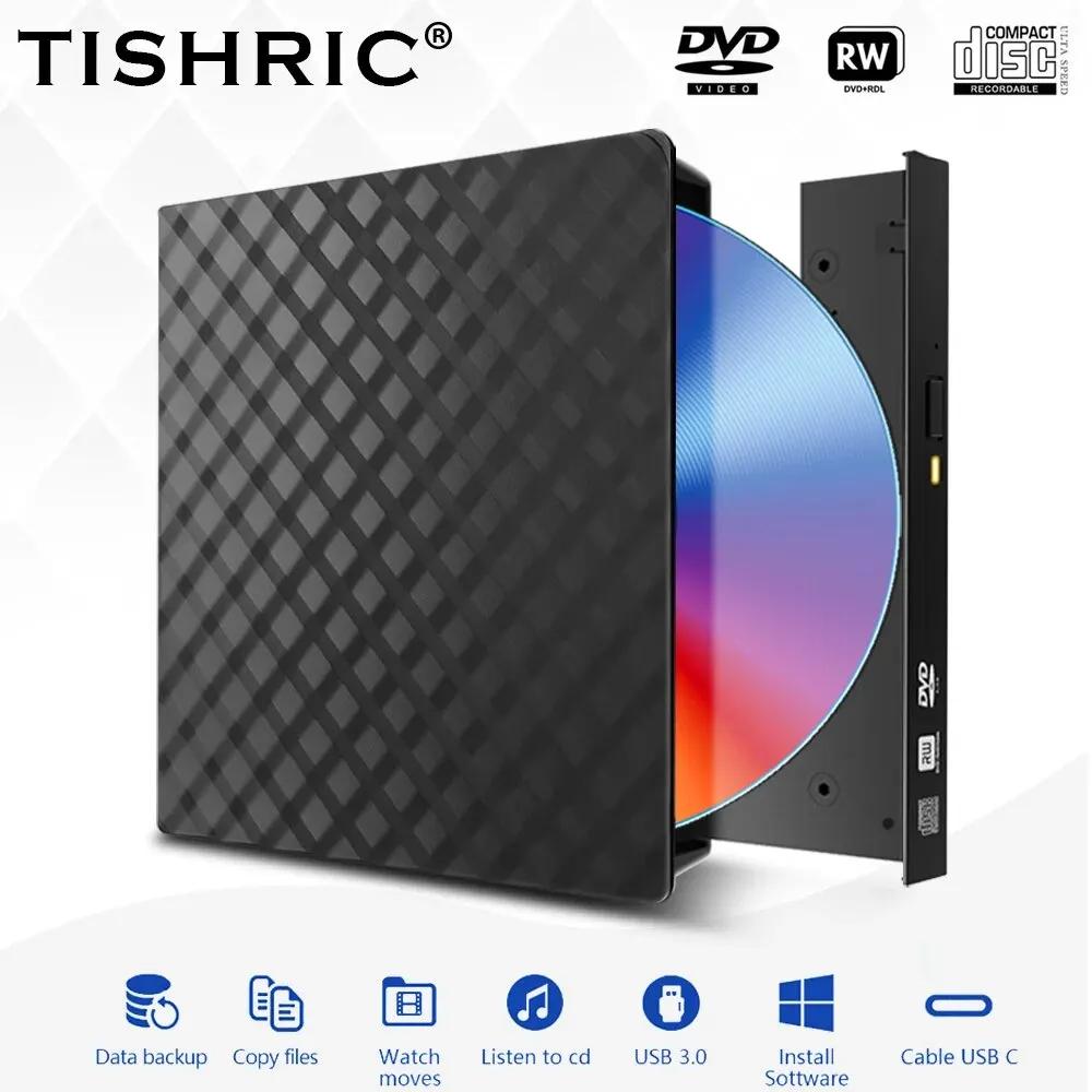 TISHRIC DVD  USB 3.0  ˾  DVD-RW, C Ÿ RW CD ÷̾,  ̺, Ʈ ũž iMac